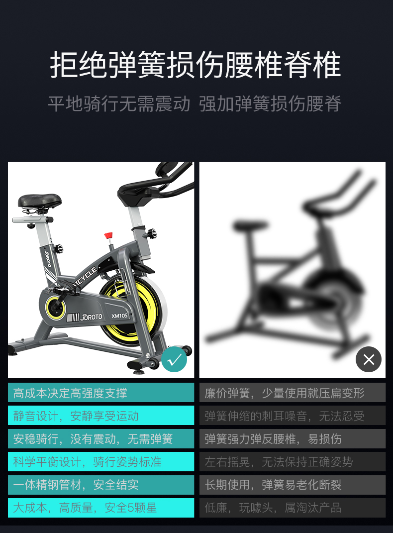 美国JOROTO品牌 磁控动感单车家用智能健身车室内自行车有氧运动健身器材 xm10S 海外同款(图5)